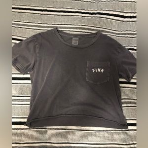 victorias secert pink crop tee